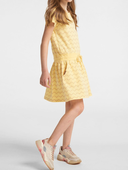 Ragwear Gelbes gemustertes Kleid für Mädchen Ragwear Magy