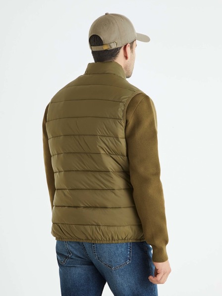 Celio Khakifarbene Herren-Steppweste Celio