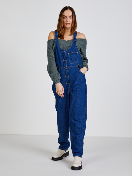 Lee Lee Mom Bib Blaue Damen Denim Lackline