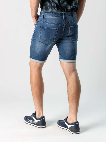 Devergo Dunkelblaue Herren Denim Shorts mit Ripstop-Effekt Devergo