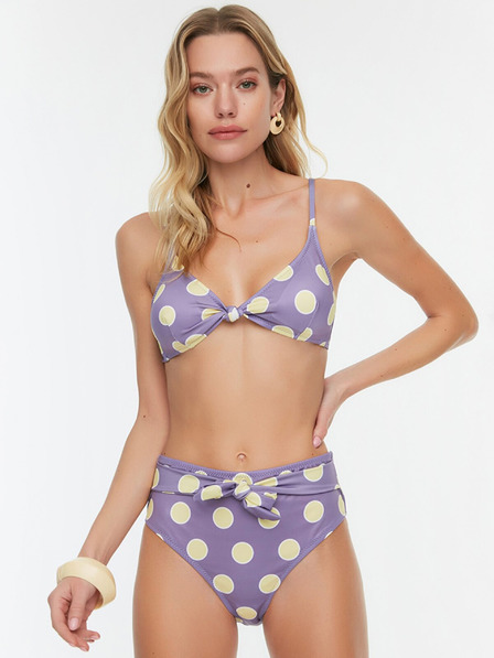 Trendyol Hell Lila Damen Polka Dot Bikini Bottom Trendyol
