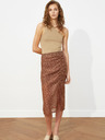 Trendyol Brauner gemusterter Rock mit Tiers Trendyol