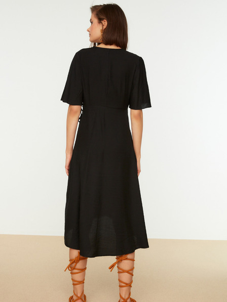 Trendyol Schwarzes Wickelkleid Trendyol