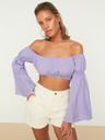 Trendyol Hellviolette kurze Bluse Trendyol