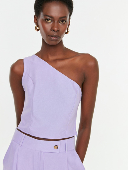 Trendyol Hellviolettes Crop-Top Trendyol