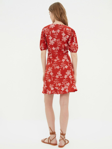 Trendyol Schwarzes kurzes Kleid mit Blumenmuster Trendyol