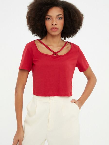 Trendyol Rotes Damen Kurzarmhemd Trendyol