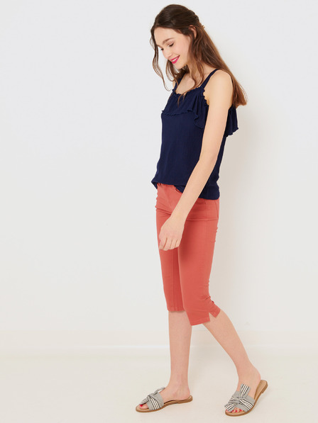 CAMAIEU Korallefarbene Denim-Shorts CAMAIEU