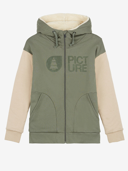 Picture Beige und grüner Kapuzenpullover für Frauen Bild