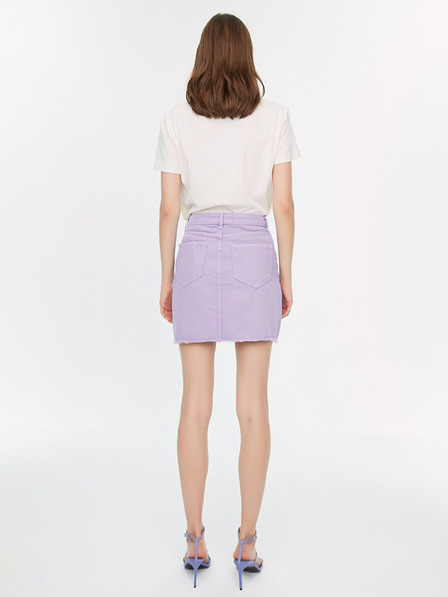 Trendyol Hellvioletter Denim-Minirock Trendyol