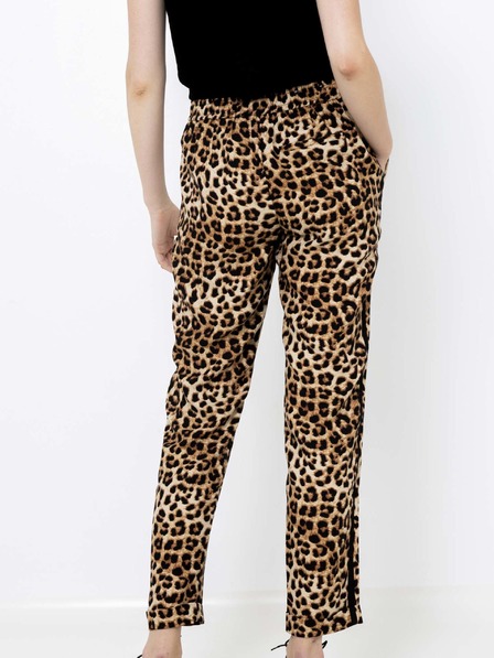 CAMAIEU Beigefarbene Hose mit Leopardenmuster CAMAIEU