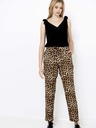 CAMAIEU Beigefarbene Hose mit Leopardenmuster CAMAIEU