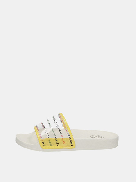 Scotch & Soda Gelbe und weiße Damen-Scotch & Soda Alie Gelbe durchsichtige Hausschuhe
