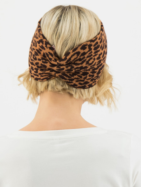 Blutsgeschwister Braunes Damen-Stirnband mit Tiermuster Blutsgeschwister Miss Leo