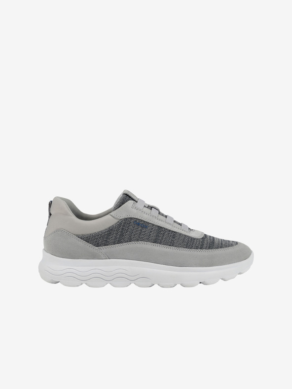 Geox Graue Herrenschuhe mit Wildlederdetails Geox Spherica