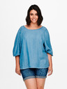 ONLY CARMAKOMA Blaue Denim-Bluse ONLY CARMAKOMA