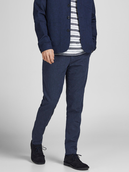Jack & Jones Jack & Jones Leinen Anzughose dunkelblau