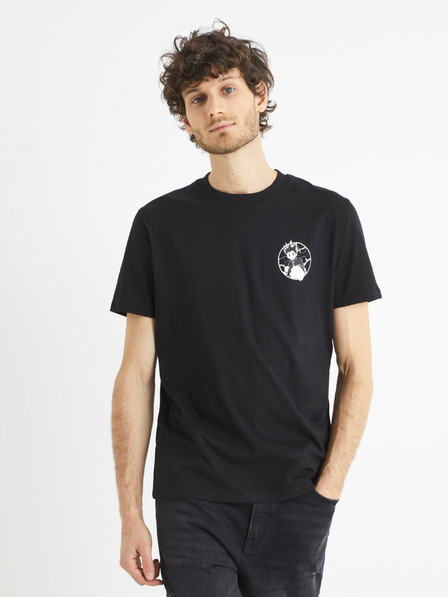 Celio Schwarzes Herren-T-Shirt mit Aufdruck Celio Hunter x Hunter