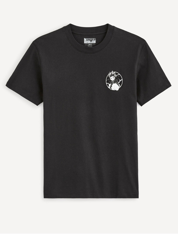 Celio Schwarzes Herren-T-Shirt mit Aufdruck Celio Hunter x Hunter