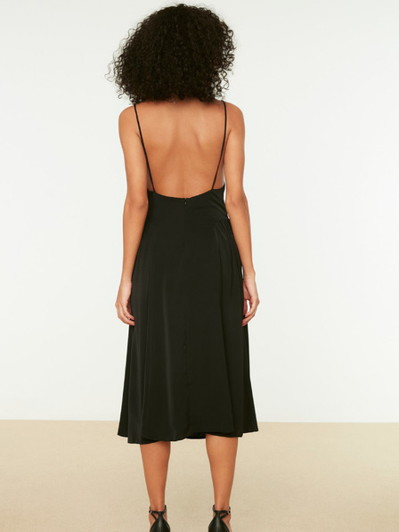 Trendyol Schwarzes Riemchenkleid Trendyol