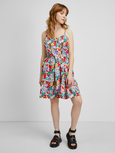 ONLY Rot-blaues geblümtes Kleid ONLY Charlot