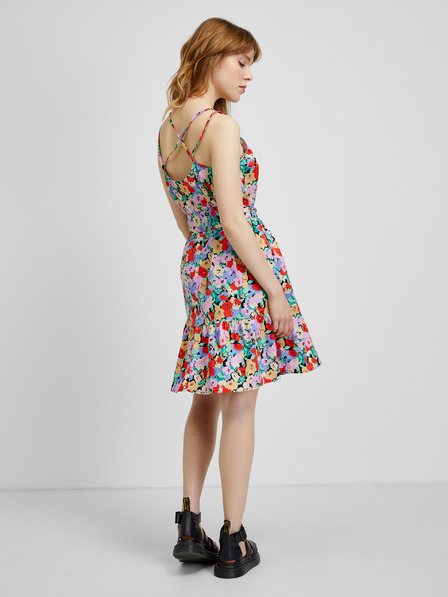 ONLY Rot-blaues geblümtes Kleid ONLY Charlot