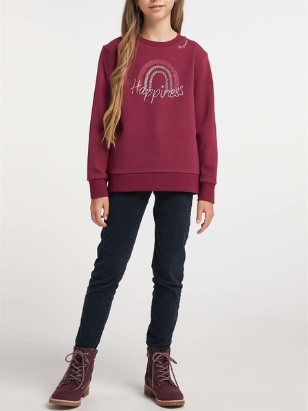 Ragwear Ragwear Evka burgunderfarbenes Sweatshirt für Mädchen