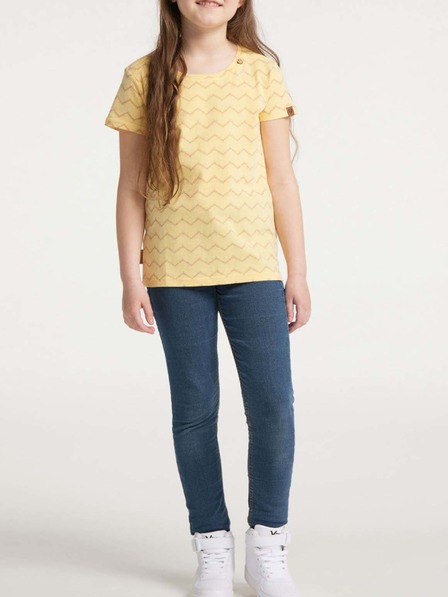 Ragwear Gelbes gemustertes Mädchen-T-Shirt Ragwear Violka Chevron