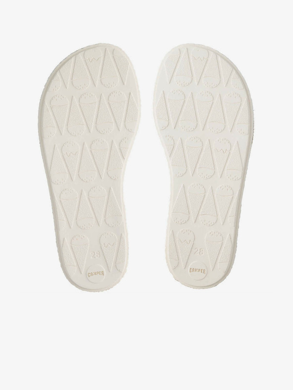 Camper Rote und braune Camper Ledersandalen für Mädchen