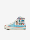 Converse Blaue und weiße Kinder-Knöchel-Turnschuhe mit Muster Converse Sweet Scoops