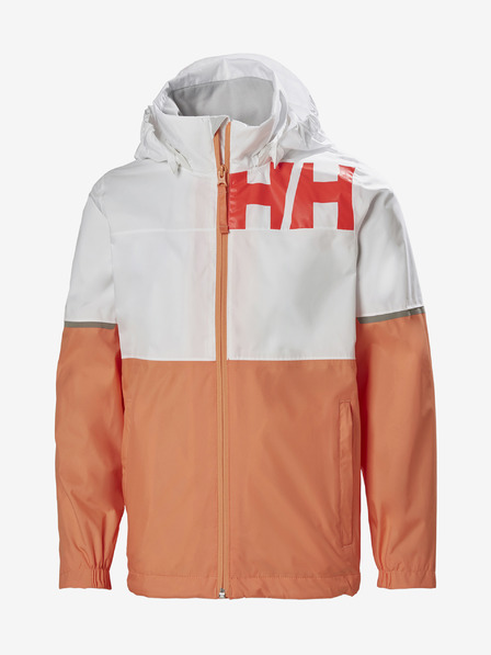 Helly Hansen Weiße und apricotfarbene leichte Mädchen-Jacke HELLY HANSEN