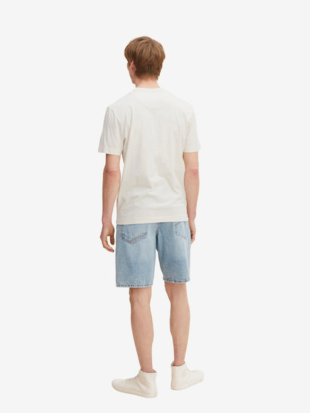 Tom Tailor Cremefarbenes Herren-Basic-Hemd mit Tasche Tom Tailor