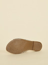 Ojju Graue Lederslipper mit Schlangenmuster OJJU
