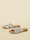 Ojju Graue Lederslipper mit Schlangenmuster OJJU
