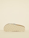 Ojju Beige Damen-Pantoffeln mit Schlangenmuster OJJU