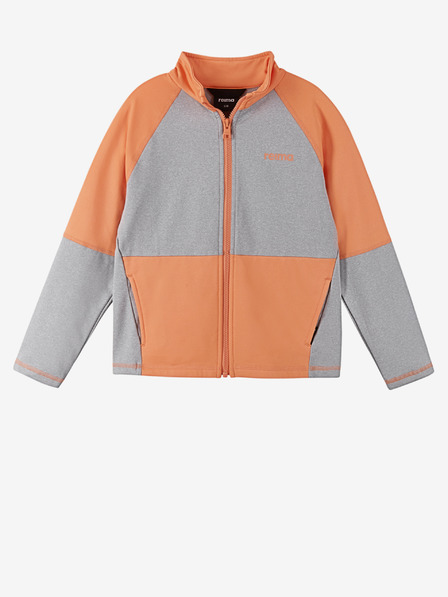 Reima Reima Mieti orange-graues Kinder-Sweatshirt mit Reißverschluss