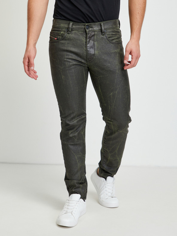 Diesel Grün und grau gemusterte Skinny Fit Jeans Diesel Strukt
