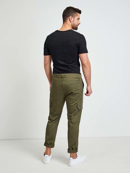 Diesel Diesel Baker Khaki Herrenhosen mit Taschen