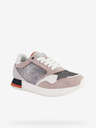 Geox Altrosa und graue Damen-Sneakers mit Wildlederdetails Geox Doralea