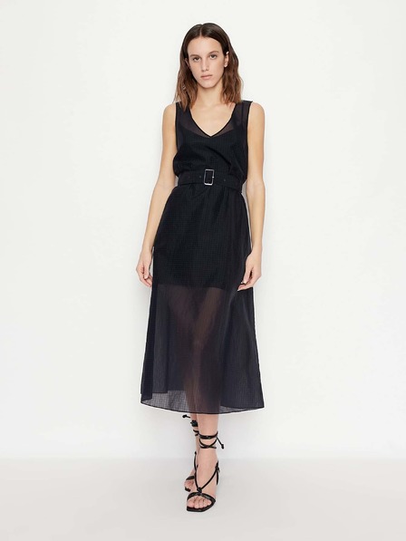 Armani Exchange Dunkelblaues Midikleid Armani Exchange