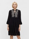 Pieces Schwarzes lockeres Kleid mit Stickerei Pieces Leia