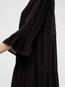 Pieces Schwarzes lockeres Kleid mit Stickerei Pieces Leia