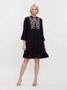 Pieces Schwarzes lockeres Kleid mit Stickerei Pieces Leia