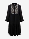 Pieces Schwarzes lockeres Kleid mit Stickerei Pieces Leia