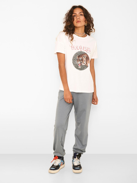 Noisy May Weißes bedrucktes T-Shirt Noisy May Command
