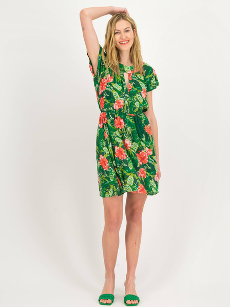 Blutsgeschwister Grün geblümtes Kleid Blutsgeschwister