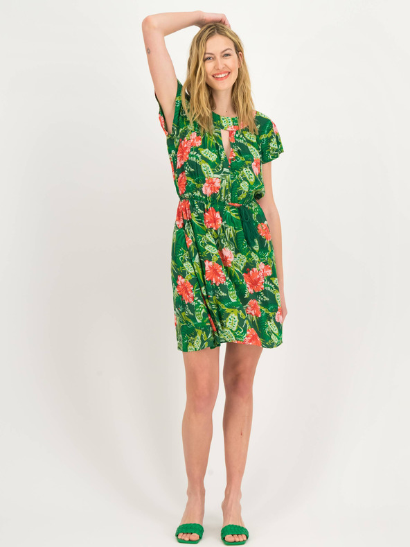 Blutsgeschwister Grün geblümtes Kleid Blutsgeschwister