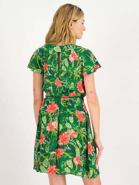 Blutsgeschwister Grün geblümtes Kleid Blutsgeschwister