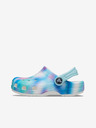 Crocs Blau gemusterte Crocs Hausschuhe für Mädchen