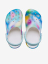 Crocs Blau gemusterte Crocs Hausschuhe für Mädchen